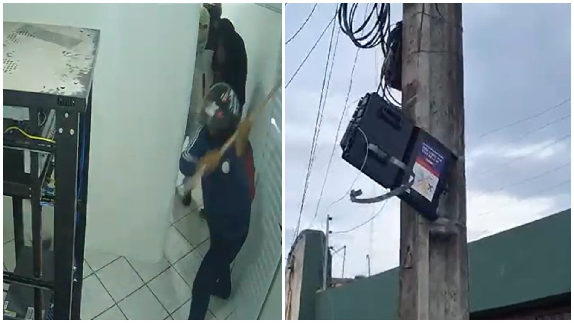 Vídeo: Criminosos atacam estruturas de empresas de internet no Pecém, na Grande Fortaleza