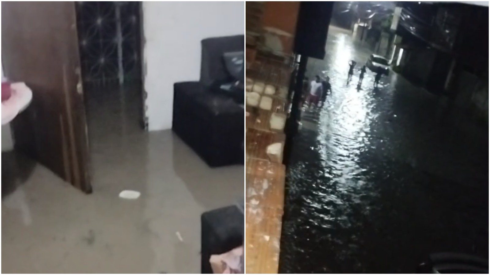 Chuva forte com raios, trovões e relâmpagos causa alagamentos e transtornos em Fortaleza; vídeos