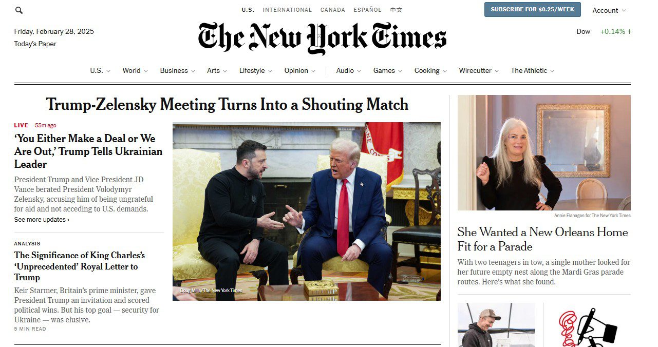 Trump bate boca com Zelensky: veja repercussão na imprensa internacional