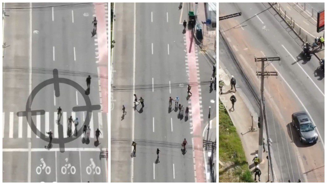 VÍDEO: cinco homens são presos após drone flagrar roubo em bloco de carnaval na Zona Oeste de SP