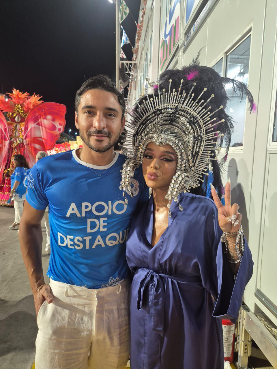 ‘Ludmilla pediu para eu ir com calma’, diz Brunna Gonçalves sobre sambar grávida em desfile da Beija-Flor
