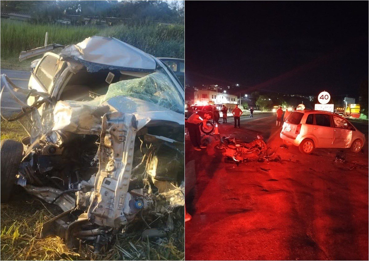 Batida entre carro e caminhão e entre carro e moto deixam vítimas gravemente feridas na MG-050 e na MG-431