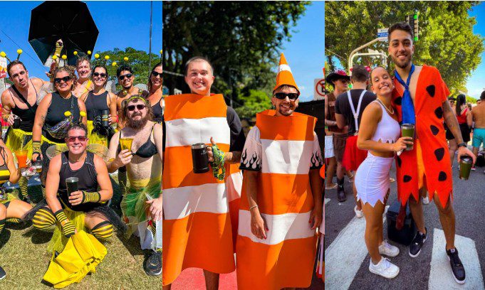 Sob forte calor, Bloco dos Sujos movimenta multidão fantasiada e irreverente em Florianópolis