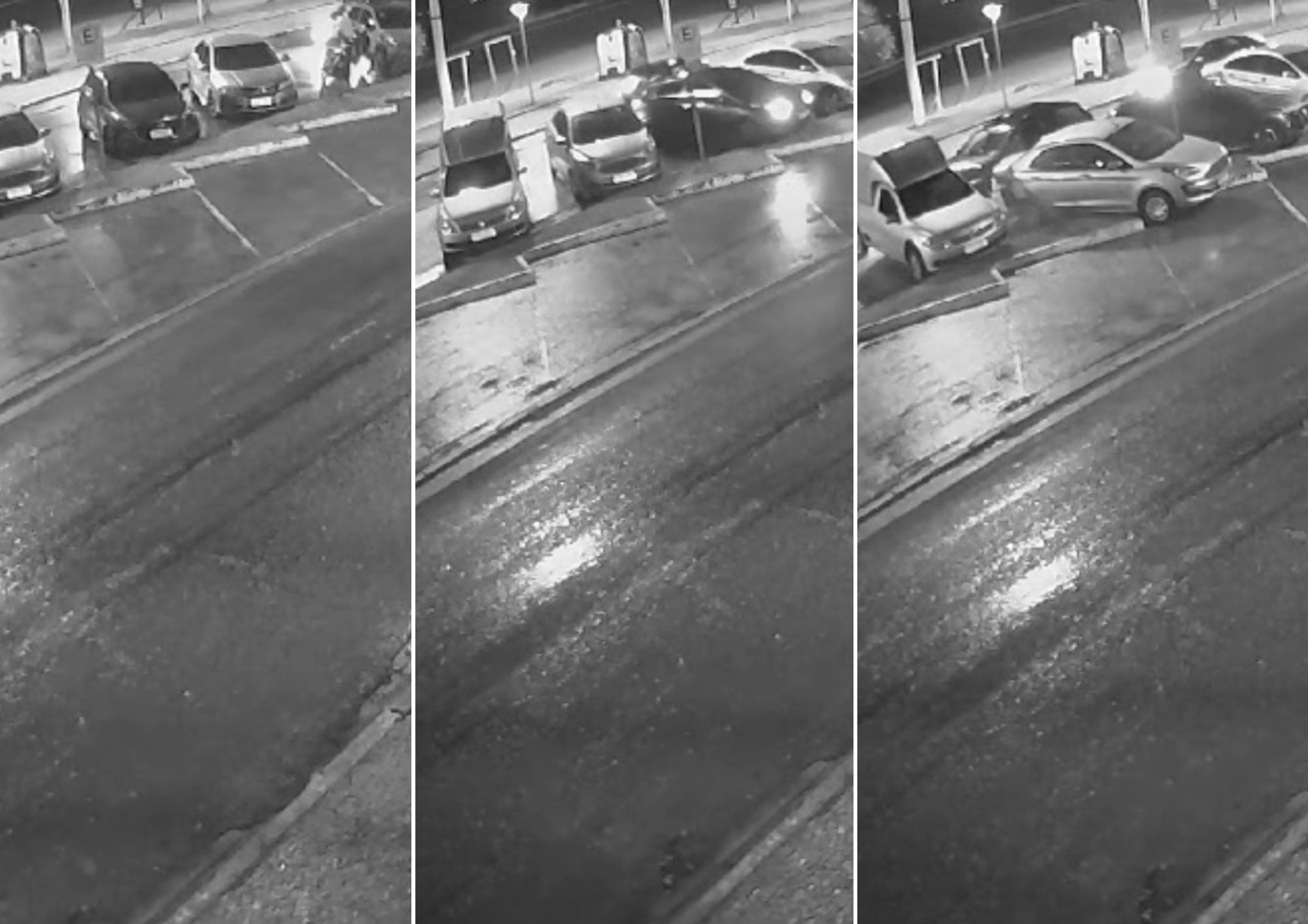 Motorista perde o controle de veículo e faz ‘strike’ em carros estacionados no litoral de SP