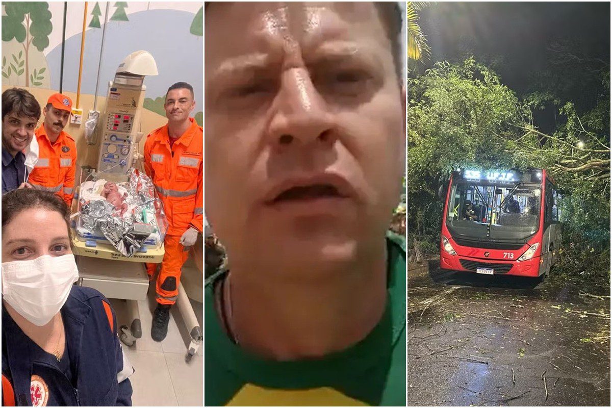 Você viu? Recém-nascida reanimada após mãe ser agredida e entrar em trabalho de parto, juiz-forano preso e condenado por atos golpistas e vendaval de quase 100km/h em Juiz de Fora