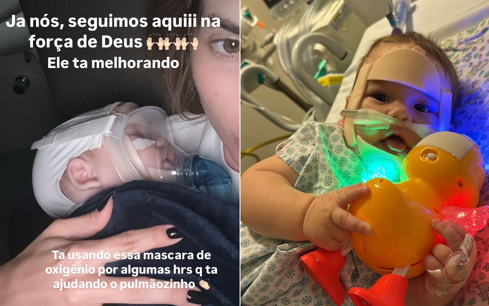 Filho de Virginia é internado com bronquiolite, e ela mostra cuidados no hospital: ‘Tratamento intensivo’