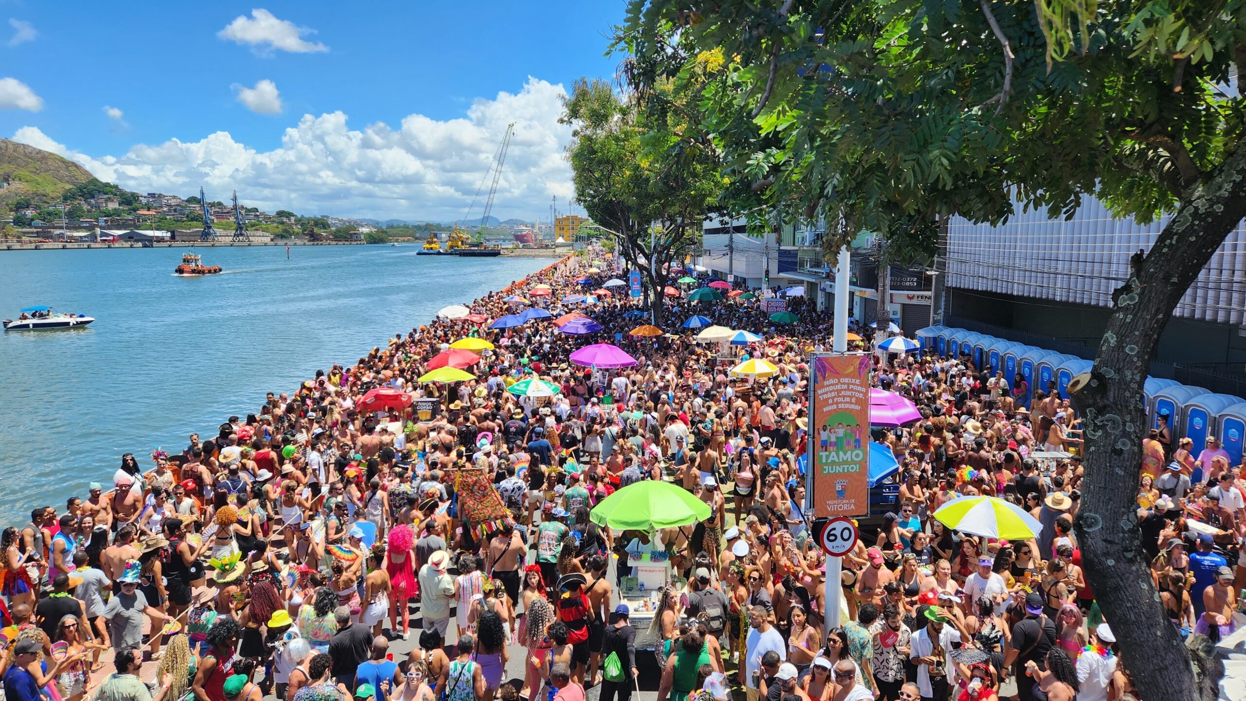 Regional da Nair reúne milhares de foliões em Vitória; fantasias de ‘Fernanda Torres’ e ‘Oscar’ foram as apostas na avenida