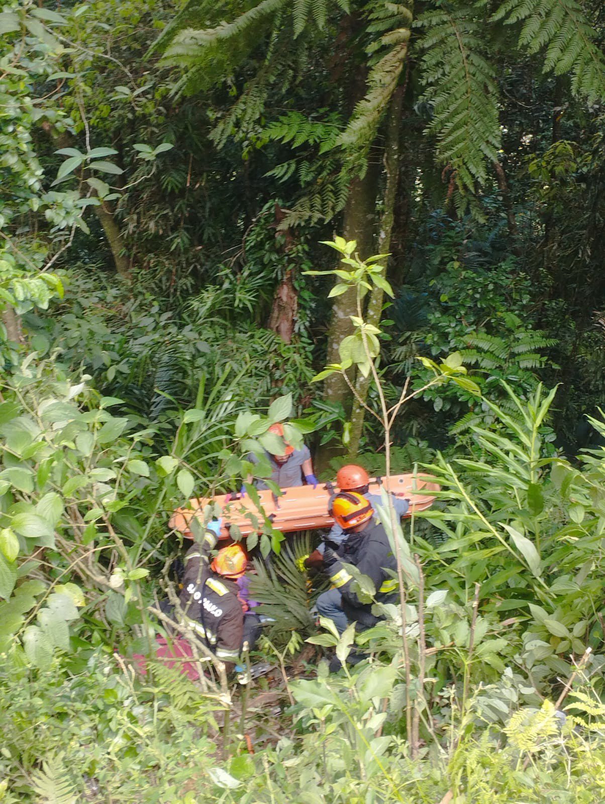 Jovem cai em ribanceira de 15 metros após moto bater em mureta na serra da rodovia Oswaldo Cruz