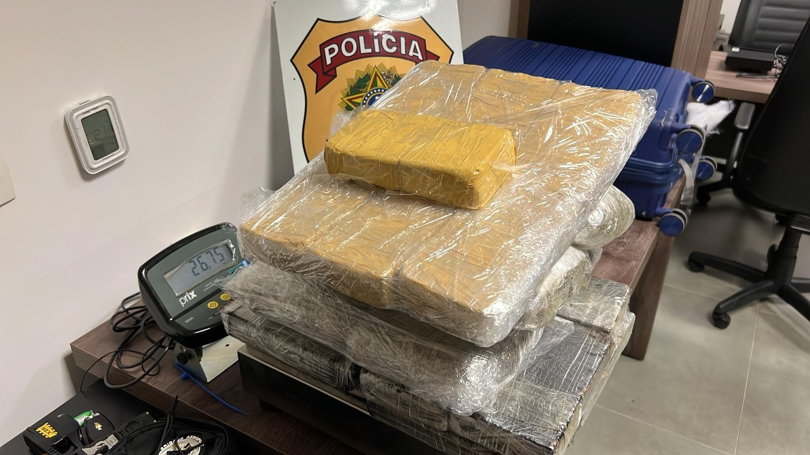 PF de Campinas prende homem que desembarcou com 26,5 kg de drogas no Aeroporto de Viracopos