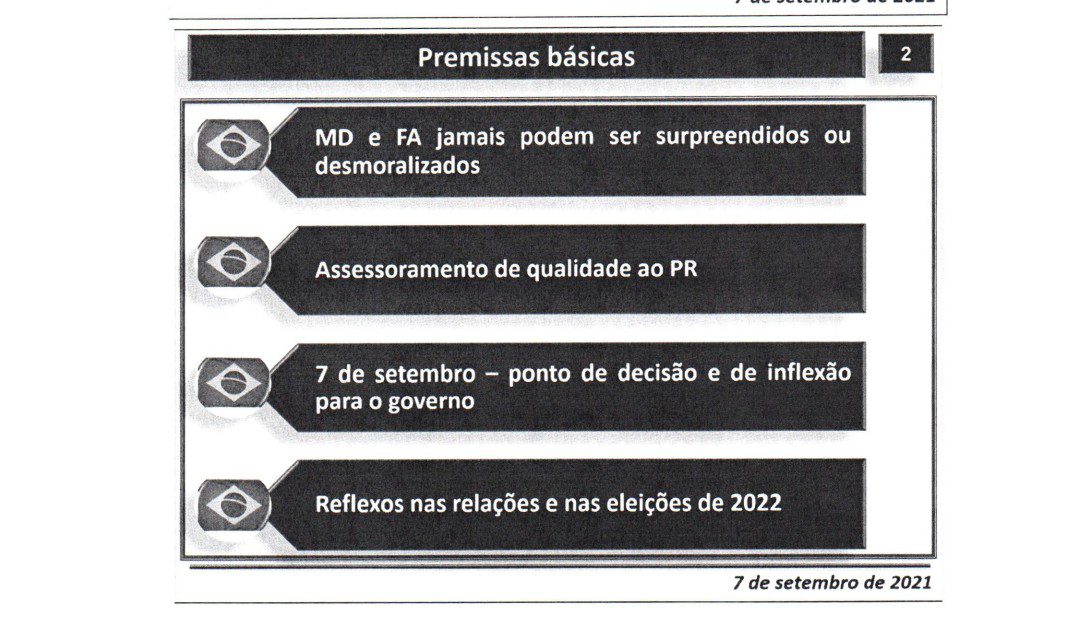 PF encontra PowerPoint no celular de auxiliar de Braga Netto com plano de pressão no 7 de Setembro