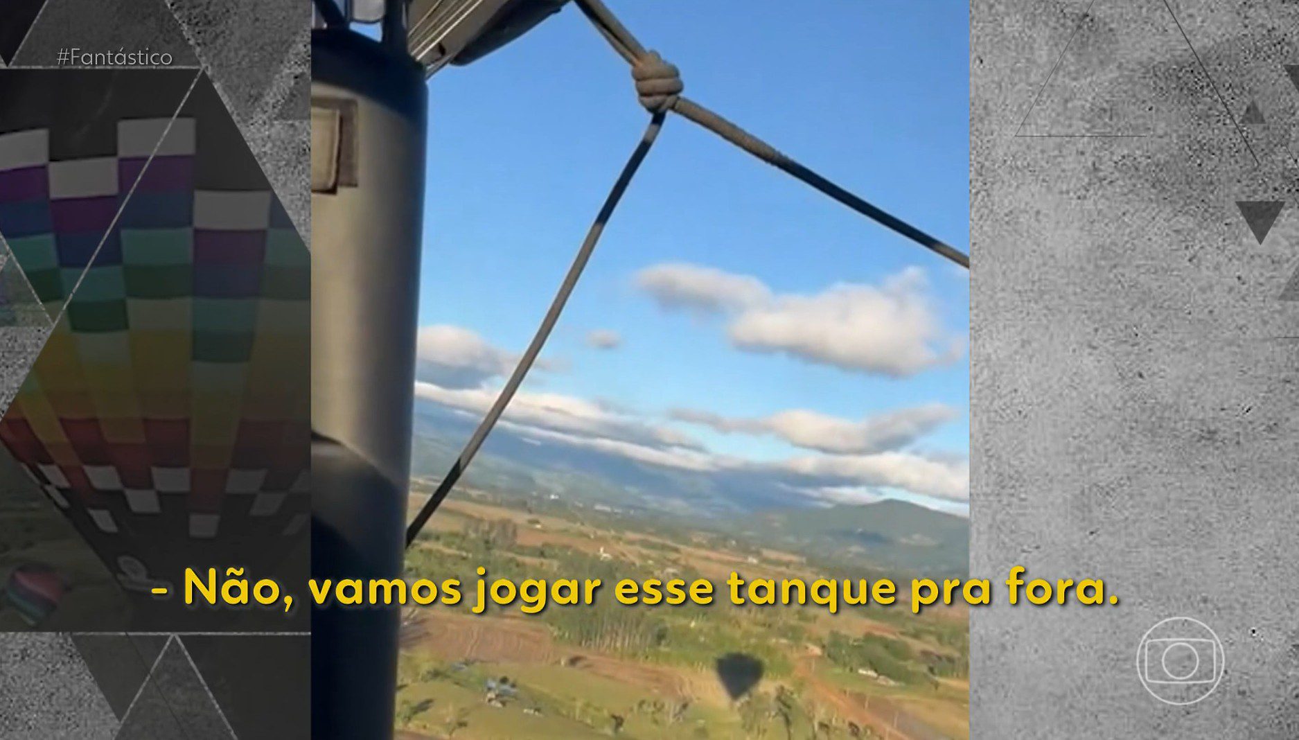 Sobreviventes gravaram início das chamas de dentro do balão que caiu em SC
