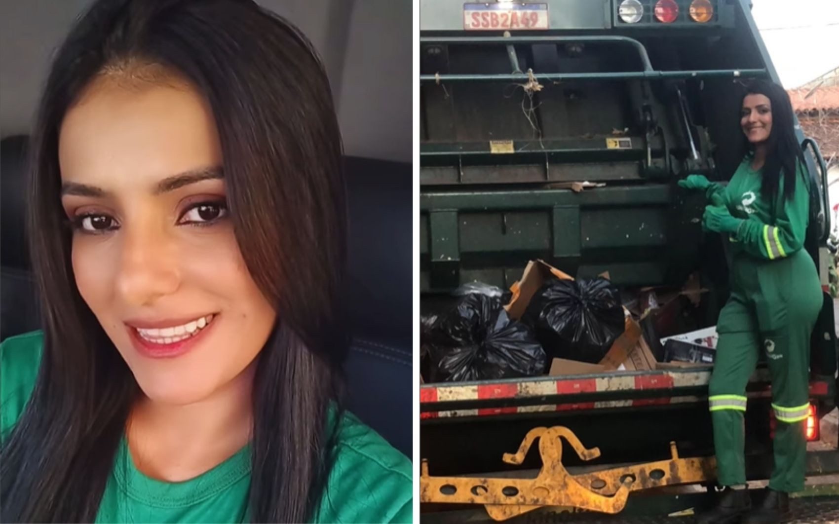 Coletora de lixo que viralizou por causa da beleza sonha em dar casa para os pais e filho: ‘Um lar digno’