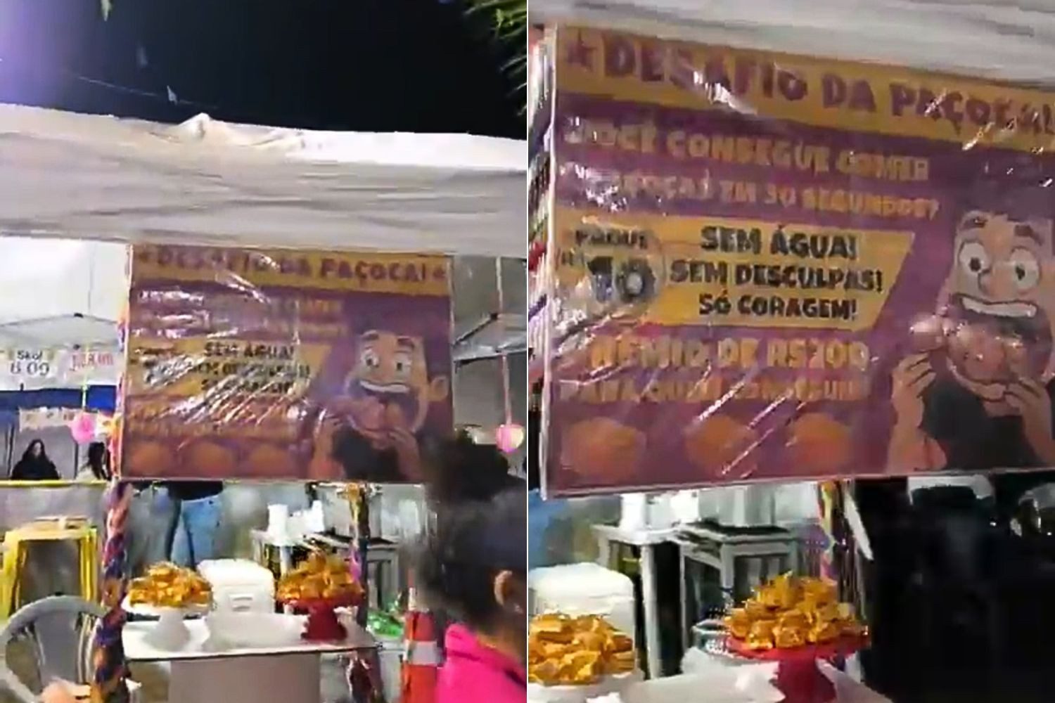 Mulher é internada após se engasgar em desafio de comer paçocas em quermesse do litoral de SP