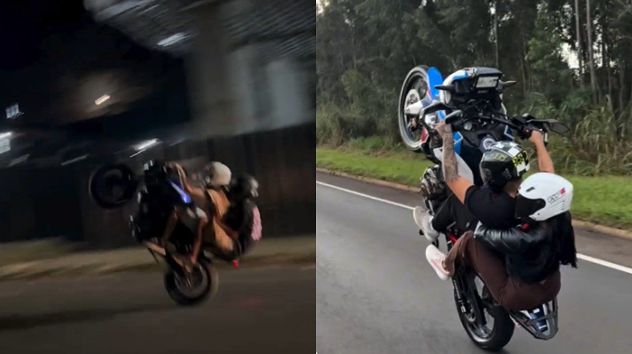 Suspeitos de ‘dar grau’ em motos têm veículos apreendidos, suspensão de CNH e vão usar tornozeleira eletrônica, no Paraná