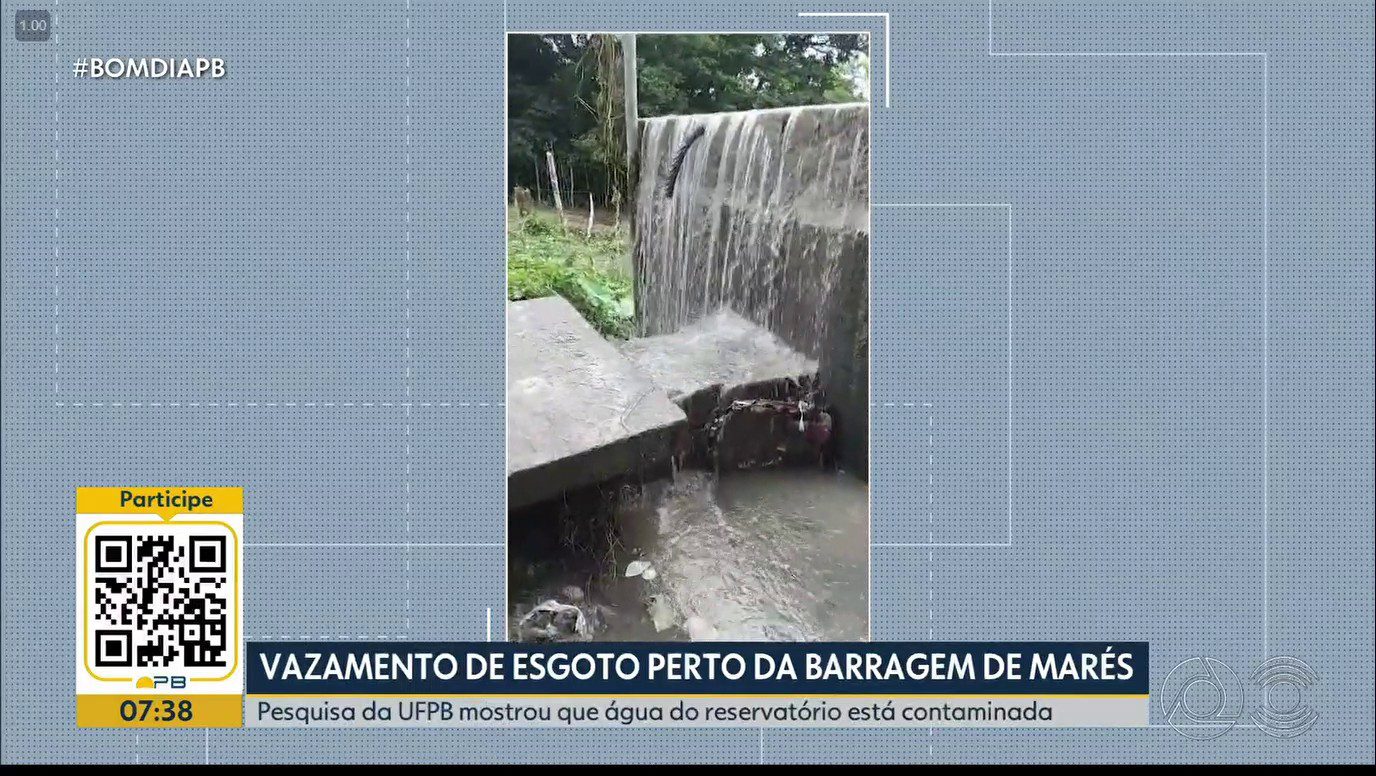 Moradores denunciam vazamento de esgoto próximo à barragem que abastece João Pessoa