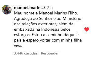 Pai de Juliana Marins relata dificuldades para chegar na Indonésia após espaço aéreo ser fechado por guerra