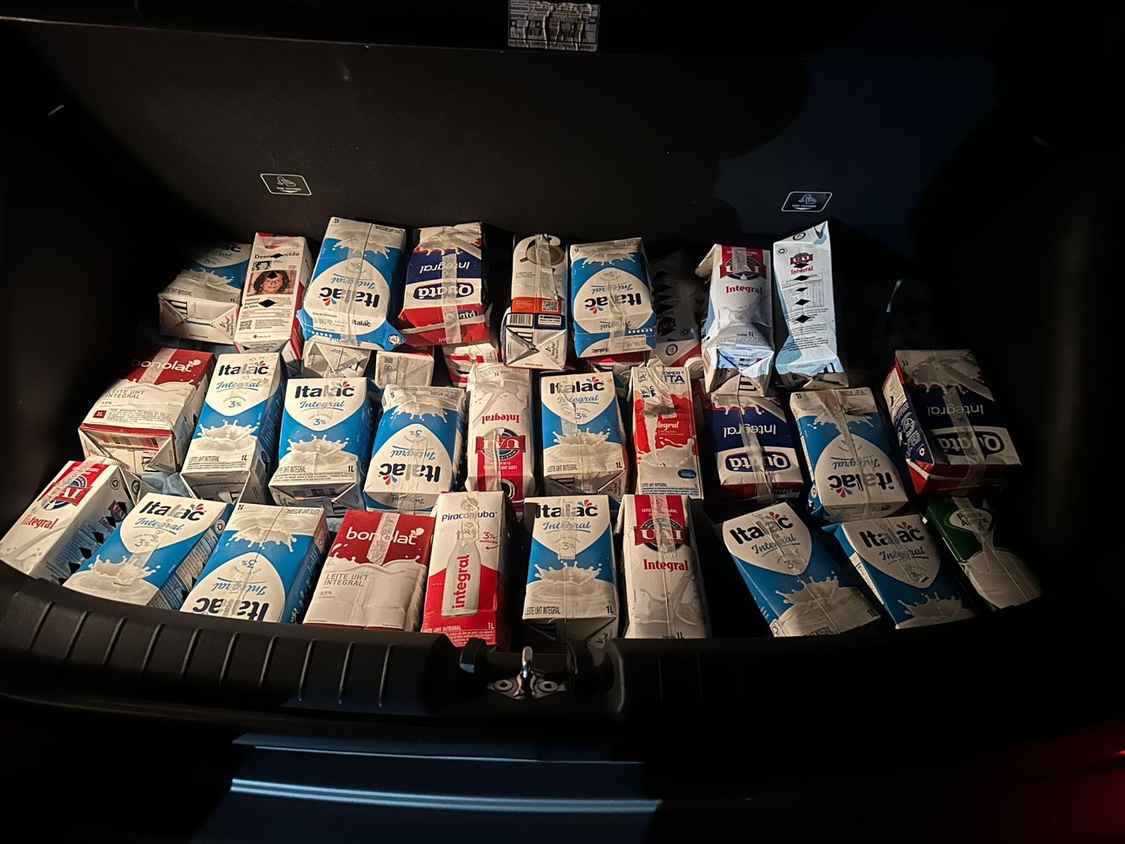 Polícia flagra dezenas de pássaros silvestres em transporte ilegal com caixas de leite em MG