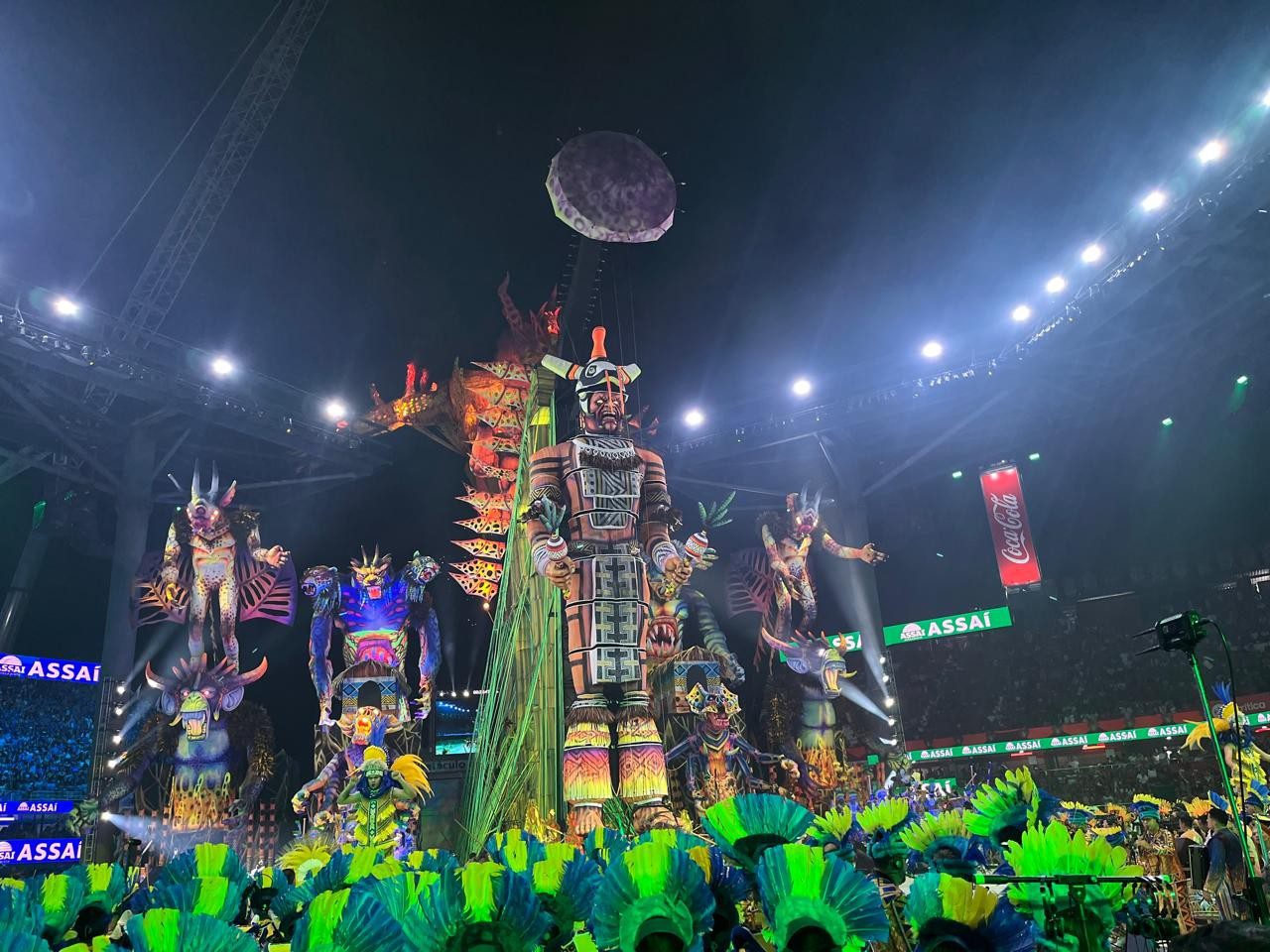 Alegoria do Caprichoso surpreende e ganha vida na arena como ‘Yurupari’, o legislador